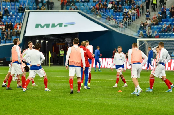 Saint Petersburg Rússia Novembro 2019 Sessão Treinamento Seleção Russa Futebol — Fotografia de Stock