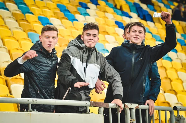 Lviv Ukraine November 2019 Football Fans Wiht Emotion Support Team — Zdjęcie stockowe