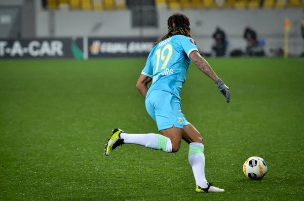 Lviv Ucrania Noviembre 2019 Jugador Kevin Mbabu Durante Partido Uefa — Foto de Stock