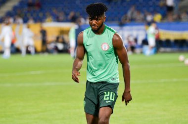 DNIPRO, UKRAINE - September 10, 2019: Chidozie Awaziem during the friendly match between national team Ukraine against Nigeria national team, Ukraine