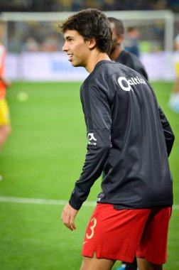 Kyiv, Ukrayna - 14 Ekim 2019: Uefa Euro 2020 ön eleme maçında Joao Felix oyuncusu Ukrayna milli takımı Ukrayna milli takımı Ukrayna 'ya karşı