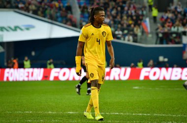 SAINT-PETERSBURG, RUSSIA - November 16, 2019: Dedryck Boyata player during UEFA EURO 2020 qualifying match between national team Russia against Belgium national team, Russia