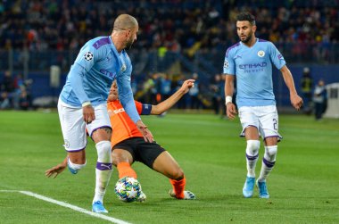 KHARKIV, UKRAINE - September 18, 2019: Kyle Walker during the UEFA Champions League match between Shakhtar Donetsk vs Manchester City (England), Ukraine