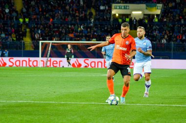 KHARKIV, UKRAINE - September 18, 2019: Nicolas Otamendi player during the UEFA Champions League match between Shakhtar Donetsk vs Manchester City (England), Ukraine