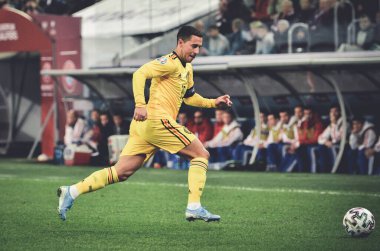 SAINT-PETERSBURG, RUSSIA - November 16, 2019: Eden Hazard player during UEFA EURO 2020 qualifying match between national team Russia against Belgium national team, Russia