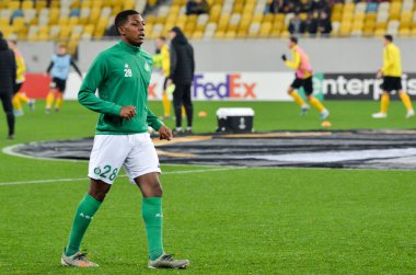 LVIV, UKRAINE - November 07, 2019: Zaydou Youssouf player during the UEFA Europa League match between Alexandria (Ukraine) vs AS Saint Etienne (France), Ukraine