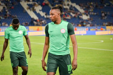 DNIPRO, UKRAINE - September 10, 2019: Joe Aribo player during the friendly match between national team Ukraine against Nigeria national team, Ukraine