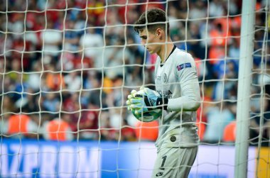 Istanbul, Turkey - August 14, 2019: Kepa Arrizabalaga during the UEFA Super Cup Finals match between Liverpool and Chelsea at Vodafone Park in Vodafone Arena, Turkey