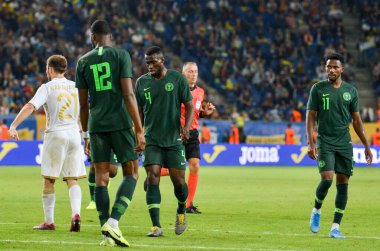 DNIPRO, UKRAINE - September 10, 2019: Football player during the friendly match between national team Ukraine against Nigeria national team, Ukraine