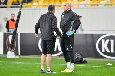LVIV, UKRAINE - November 07, 2019: Stephane Ruffier during the UEFA Europa League match between Alexandria (Ukraine) vs AS Saint Etienne (France), Ukraine