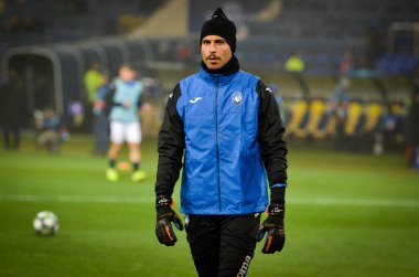 KHARKIV, UKRAINE - December 11, 2019: Marco Sportiello players during the UEFA Champions League match between Shakhtar vs Atalanta Bergamasca Calcio BC (Italy), Ukraine