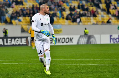 LVIV, UKRAINE - November 07, 2019: Stephane Ruffier player during the UEFA Europa League match between Alexandria (Ukraine) vs AS Saint Etienne (France), Ukraine