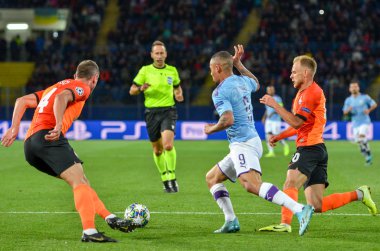 KHARKIV, UKRAINE - September 18, 2019: Gabriel Jesus player during the UEFA Champions League match between Shakhtar Donetsk vs Manchester City (England), Ukraine