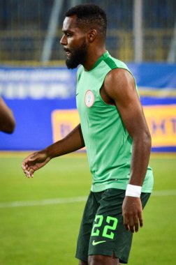 DNIPRO, UKRAINE - September 10, 2019: Bryan Idowu player during the friendly match between national team Ukraine against Nigeria national team, Ukraine