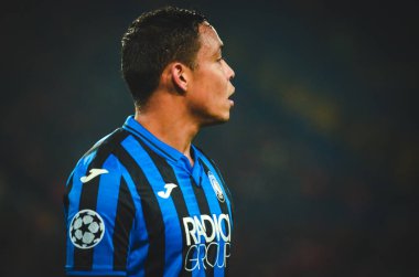 KHARKIV, UKRAINE - December 11, 2019: Luis Muriel player during the UEFA Champions League match between Shakhtar vs Atalanta Bergamasca Calcio BC (Italy), Ukraine