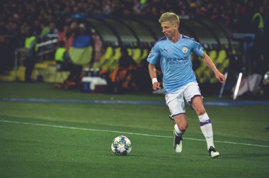 KHARKIV, UKRAINE - September 18, 2019: Kevin De Bruyne player during the UEFA Champions League match between Shakhtar Donetsk vs Manchester City (England), Ukraine