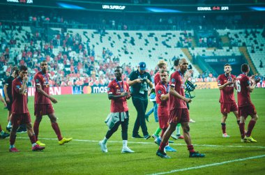 Istanbul, Turkey - August 14, 2019: Liverpool  Football player during the UEFA Super Cup Finals match between Liverpool and Chelsea at Vodafone Park in Vodafone Arena, Turkey