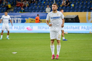 DNIPRO, UKRAINE - September 10, 2019: Ukraine Football player during the friendly match between national team Ukraine against Nigeria national team, Ukraine