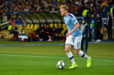KHARKIV, UKRAINE - September 18, 2019: Kevin De Bruyne during the UEFA Champions League match between Shakhtar Donetsk vs Manchester City (England), Ukraine