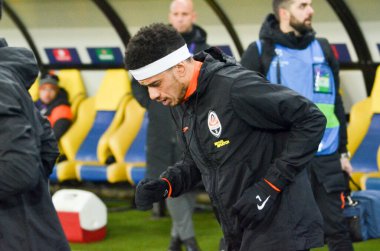 KHARKIV, UKRAINE - December 11, 2019: Taison player during the UEFA Champions League match between Shakhtar vs Atalanta Bergamasca Calcio BC (Italy), Ukraine