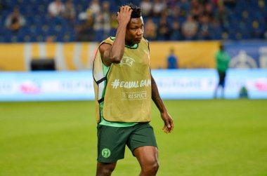 DNIPRO, UKRAINE - September 10, 2019: Samuel Kalu player during the friendly match between national team Ukraine against Nigeria national team, Ukraine