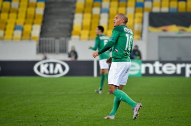 LVIV, UKRAINE - November 07, 2019:  Wahbi Khazri player during the UEFA Europa League match between Alexandria (Ukraine) vs AS Saint Etienne (France), Ukraine