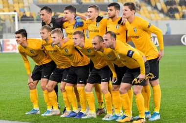 Lviv, Ukrayna - 28 Kasım 2019: Alexandria Avrupa Ligi karşılaşmasında Alexandria 'ya karşı Wolfsburg (Almanya), Ukrayna