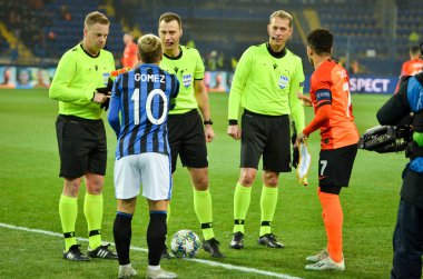 KHARKIV, UKRAINE - December 11, 2019: Papu Gomez player during the UEFA Champions League match between Shakhtar vs Atalanta Bergamasca Calcio BC (Italy), Ukraine