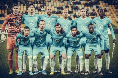 Lviv, Ukrayna - 28 Kasım 2019: Alexandria (Ukrayna) - Wolfsburg (Almanya), Ukrayna