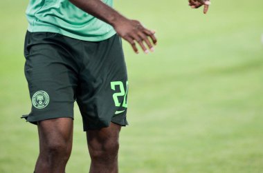 DNIPRO, UKRAINE - September 10, 2019: Chidozie Awaziem during the friendly match between national team Ukraine against Nigeria national team, Ukraine