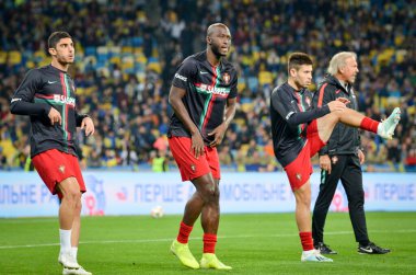 Kyiv, Ukrayna - 14 Ekim 2019: Danilo Pereira ve Uefa Euro 2020 ön eleme maçında Ukrayna ile Portekiz milli takımı Ukrayna arasında oynanan karşılaşma