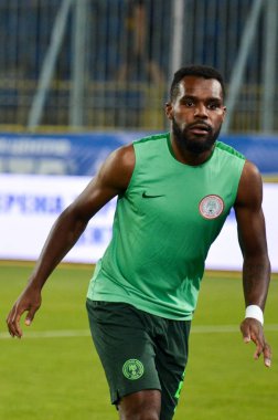 DNIPRO, UKRAINE - September 10, 2019: Bryan Idowu player during the friendly match between national team Ukraine against Nigeria national team, Ukraine