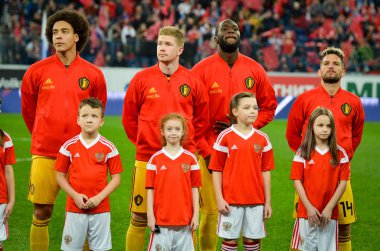 SAINT-PETERSBURG, RUSSIA - November 16, 2019: Football player during UEFA EURO 2020 qualifying match between national team Russia against Belgium national team, Russia