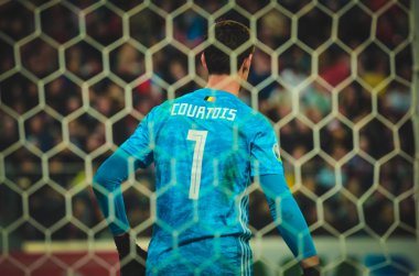 SAINT-PETERSBURG, RUSSIA - November 16, 2019: Thibaut Courtois player during UEFA EURO 2020 qualifying match between national team Russia against Belgium national team, Russia
