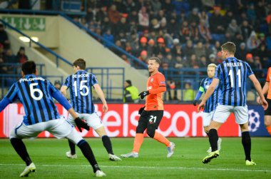 KHARKIV, UKRAINE - December 11, 2019: Remo Freuler player during the UEFA Champions League match between Shakhtar vs Atalanta Bergamasca Calcio BC (Italy), Ukraine