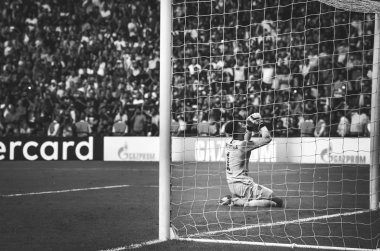 Istanbul, Turkey - August 14, 2019: Kepa Arrizabalaga during the UEFA Super Cup Finals match between Liverpool and Chelsea at Vodafone Park in Vodafone Arena, Turkey