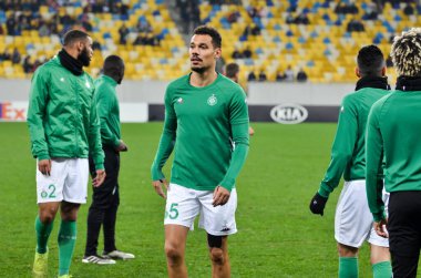 LVIV, UKRAINE - November 07, 2019: Assane Diousse player during the UEFA Europa League match between Alexandria (Ukraine) vs AS Saint Etienne (France), Ukraine