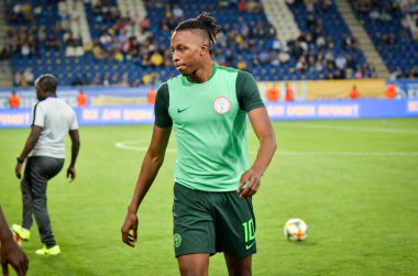 DNIPRO, UKRAINE - September 10, 2019: Joe Aribo player during the friendly match between national team Ukraine against Nigeria national team, Ukraine