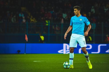 KHARKIV, UKRAINE - September 18, 2019: Rodri player during the UEFA Champions League match between Shakhtar Donetsk vs Manchester City (England), Ukraine