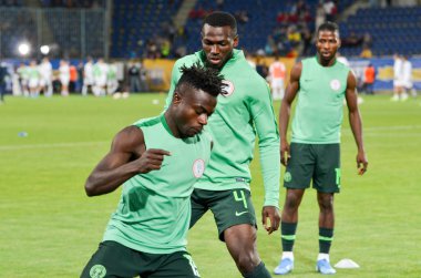 DNIPRO, UKRAINE - September 10, 2019: Anderson Esiti during the friendly match between national team Ukraine against Nigeria national team, Ukraine