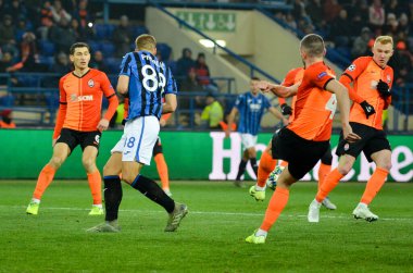 KHARKIV, UKRAINE - December 11, 2019: Mario Pasalic player during the UEFA Champions League match between Shakhtar vs Atalanta Bergamasca Calcio BC (Italy), Ukraine