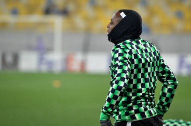 Lviv, Ukrayna - 28 Kasım 2019: Uefa Avrupa Ligi karşılaşmasında Woldria - Wolfsburg (Almanya), Ukrayna