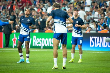 Istanbul, Turkey - August 14, 2019: Chelsea  Football player during the UEFA Super Cup Finals match between Liverpool and Chelsea in Vodafon Arena stadium, Turkey