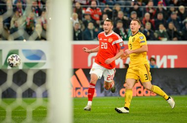SAINT-PETERSBURG, RUSSIA - November 16, 2019: Thomas Vermaelen player during UEFA EURO 2020 qualifying match between national team Russia against Belgium national team, Russia