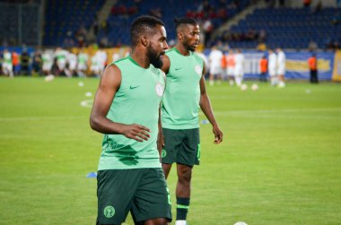 DNIPRO, UKRAINE - September 10, 2019: Bryan Idowu player during the friendly match between national team Ukraine against Nigeria national team, Ukraine