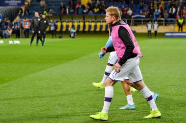 KHARKIV, UKRAINE - September 18, 2019: Kevin De Bruyne during the UEFA Champions League match between Shakhtar Donetsk vs Manchester City (England), Ukraine