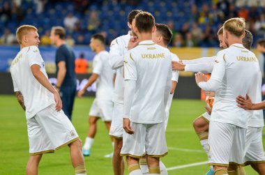 DNIPRO, UKRAINE - September 10, 2019: Ukraine national team training session during the friendly match between national team Ukraine against Nigeria, Ukraine