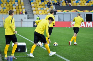 LVIV, UKRAINE - November 07, 2019: Alexandria  player during the UEFA Europa League match between Alexandria (Ukraine) vs AS Saint Etienne (France), Ukraine
