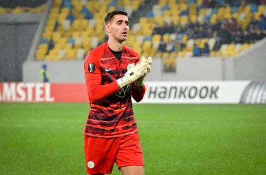 Lviv, Ukrayna - 28 Kasım 2019: Uefa Avrupa Ligi (Ukrayna) - Wolfsburg (Almanya), Ukrayna