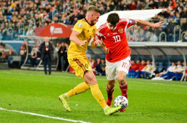 SAINT-PETERSBURG, RUSSIA - November 16, 2019:  Toby Alderweireld player during UEFA EURO 2020 qualifying match between national team Russia against Belgium national team, Russia